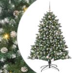 vidaXL Brad de Craciun artificial Verde 150 cm PVC si Plastic si Otel GartenMobel Dekor (3395223)