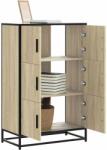 vidaXL Dulapuru Stejar Sonoma 68x35x106, 5 cm lemn si metal prelucrat GartenMobel Dekor (849070) Comoda