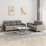 vidaXL Set de canapea cu perne, 2 piese, gri taupe, material textil GartenMobel Dekor (3201607) Canapea