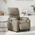 vidaXL Fotoliu electric masaj rabatabil, cappuccino, piele ecologica GartenMobel Dekor (3204885)