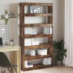 vidaXL Dulap pentru carti Stejar fumuriu 100 x 30 x 198 cm GartenMobel Dekor (3333928) Biblioteca