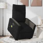 vidaXL Fotoliu electric de masaj rabatabil cu ridicare, negru, textil GartenMobel Dekor (3324075)