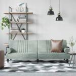 vidaXL Canapea extensibila cu cotiere, gri deschis, catifea GartenMobel Dekor (351894) Canapea