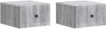 vidaXL Set 2 noptiere suspendate gri Sonoma, 33 x 34, 5 x 20 cm, cu sertar (897928)