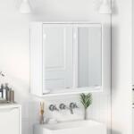 vidaXL Dulap cu oglinda pentru baie Alb 60 x 20 x 60 cm Lemn compozit GartenMobel Dekor (888777)