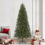 vidaXL Brad de Craciun artificial cu 300 LED Verde 240 cm PE si PVC GartenMobel Dekor (3397380)