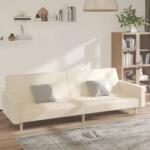 vidaXL Canapea extensibila cu 2 locuri, crem, material textil GartenMobel Dekor (375730) Canapea