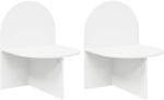 vidaXL Noptiera 2 pcs Alb 48 x 49 x 65 cm Lemn prelucrat GartenMobel Dekor (8001114)