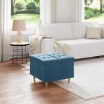vidaXL Ottomana de depozitare albastru 60 x 60 x 45 cm Catifea GartenMobel Dekor (876824)