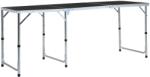vidaXL Masa de camping pliabila, gri, 180 x 60 cm, aluminiu GartenMobel Dekor (48175)