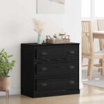 vidaXL Bufet cu sertar Stejar Negru 70 x 35, 5 x 67, 5 cm Lemn compozit GartenMobel Dekor (881354) Comoda