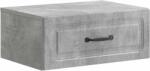 vidaXL Noptiera suspendata cu sertar, gri beton, 49 x 34, 5 x 20 cm (899301)