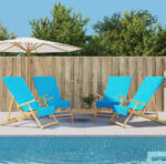 vidaXL Prosoape de plaja, 4 buc. , turcoaz, 60x135 cm, textil 400 GSM GartenMobel Dekor (3157060) Prosop