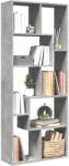 vidaXL Biblioteca/separator camera gri beton 67x25x161, 5 cm lemn GartenMobel Dekor (858078) Biblioteca