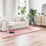 vidaXL Covor din Lana Faux Tafalla Roz 80 x 250 cm Poliester GartenMobel Dekor (42021546) Covor