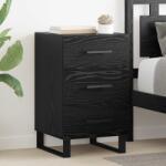vidaXL Noptiera stejar negru cu 3 sertare, 40 x 40 x 66 cm, lemn compozit (882145)