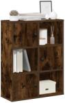 vidaXL Biblioteca, stejar fumuriu, 60x24x76, 5 cm, lemn prelucrat GartenMobel Dekor (860386) Biblioteca