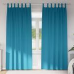 vidaXL Perdele Opaque cu Inel 2 pcs Turcoaz 245 x 140 cm Poliester GartenMobel Dekor (4107641)