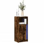 vidaXL Dulap cu LED, stejar fumuriu, 42, 5x34x100 cm, lemn prelucrat GartenMobel Dekor (852156) Comoda