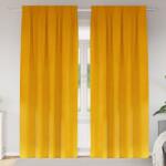 vidaXL Perdele opace 2 pcs Galben mustar 140 x 260 cm Catifea GartenMobel Dekor (4107277)