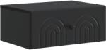 vidaXL Noptiera suspendata cu sertar, neagra, 49 x 34, 5 x 20 cm, montaj pe perete (898107)
