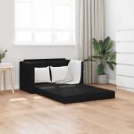 vidaXL Canapea extensibila 2 în 1, negru, 112x174x55 cm, textil GartenMobel Dekor (353966) Canapea