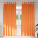 vidaXL Perdele Opaque cu Inel 2 pcs Portocalie Aprinsa 260 x 140 cm GartenMobel Dekor (4107622)
