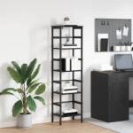 vidaXL Raft pentru carti Stejar Negru 40 x 29, 5 x 149 cm Lemn compozit GartenMobel Dekor (883910) Biblioteca