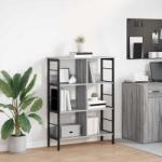 vidaXL Raft pentru carti Gri Sonoma 82 x 32 x 112 cm Lemn compozit GartenMobel Dekor (883991) Biblioteca