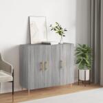 vidaXL Servanta, gri sonoma, 90x34x80 cm, lemn compozit GartenMobel Dekor (828098) Comoda