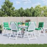 vidaXL Perne scaun cu spatar mic, 6 buc. , verde, textil oxford GartenMobel Dekor (377688)