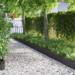 vidaXL Borduri pentru gazon 10 pcs Negru 103 x 0, 05 x 22 cm Otel GartenMobel Dekor (874765)