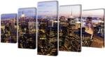 vidaXL Set tablouri panza cu vedere panoramica orizont New York, 200 x 100 cm GartenMobel Dekor (241547)