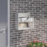 vidaXL Cutie pentru colet Negru 44 x 35 x 59 cm Otel inoxidabil GartenMobel Dekor (874944)