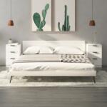 vidaXL Noptiere, 2 buc. , alb, 40x36x65 cm GartenMobel Dekor (811269)