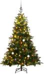vidaXL Brad Craciun artificial articulat cu 300 LED-uri/globuri 240 cm GartenMobel Dekor (3210500)
