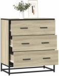 vidaXL Dulap, stejar sonoma, 68x35x76 cm, lemn prelucrat si metal GartenMobel Dekor (848970) Comoda