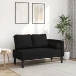 vidaXL Sezlong cu perne, negru, material textil GartenMobel Dekor (4007581)