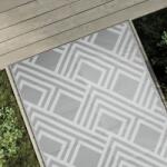 vidaXL Covor de exterior, ARAKIL gri, 120x180 cm, PP GartenMobel Dekor (368562) Covor