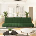 vidaXL Canapea extensibila cu 2 locuri, verde închis, catifea GartenMobel Dekor (375765) Canapea