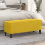 vidaXL Banca, galben, 100x35x41 cm, catifea GartenMobel Dekor (349427)