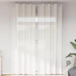 vidaXL Perdele Voile cu Oeje 2 buc Alb GartenMobel Dekor (4102153)