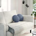vidaXL Perne de Sezut 2 pcs albastru Ø 30 cm Tesatura din corduroy GartenMobel Dekor (42014115)