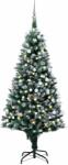 vidaXL Brad Craciun artificial cu LED-uri/globuri/conuri pin, 180 cm GartenMobel Dekor (3077703)