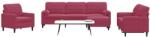 vidaXL Set canapea cu perne/rulouri, 4 piese, rosu vin, catifea GartenMobel Dekor (3278465) Canapea