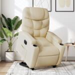 vidaXL Fotoliu electric rabatabil cu ridicare, crem, textil GartenMobel Dekor (3204629)