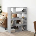 vidaXL Biblioteca, gri beton, 100x33x125, 5 cm, lemn prelucrat GartenMobel Dekor (3309333) Biblioteca