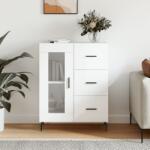 vidaXL Servanta, alb extralucios, 69, 5x34x90 cm, lemn compozit GartenMobel Dekor (828062) Comoda