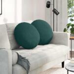 vidaXL Perne de Sezut 2 pcs Verde închis Ø50 x 19 cm tesatura GartenMobel Dekor (42014162)