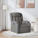 vidaXL Fotoliu de masaj rabatabil, gri închis, material textil GartenMobel Dekor (373587)